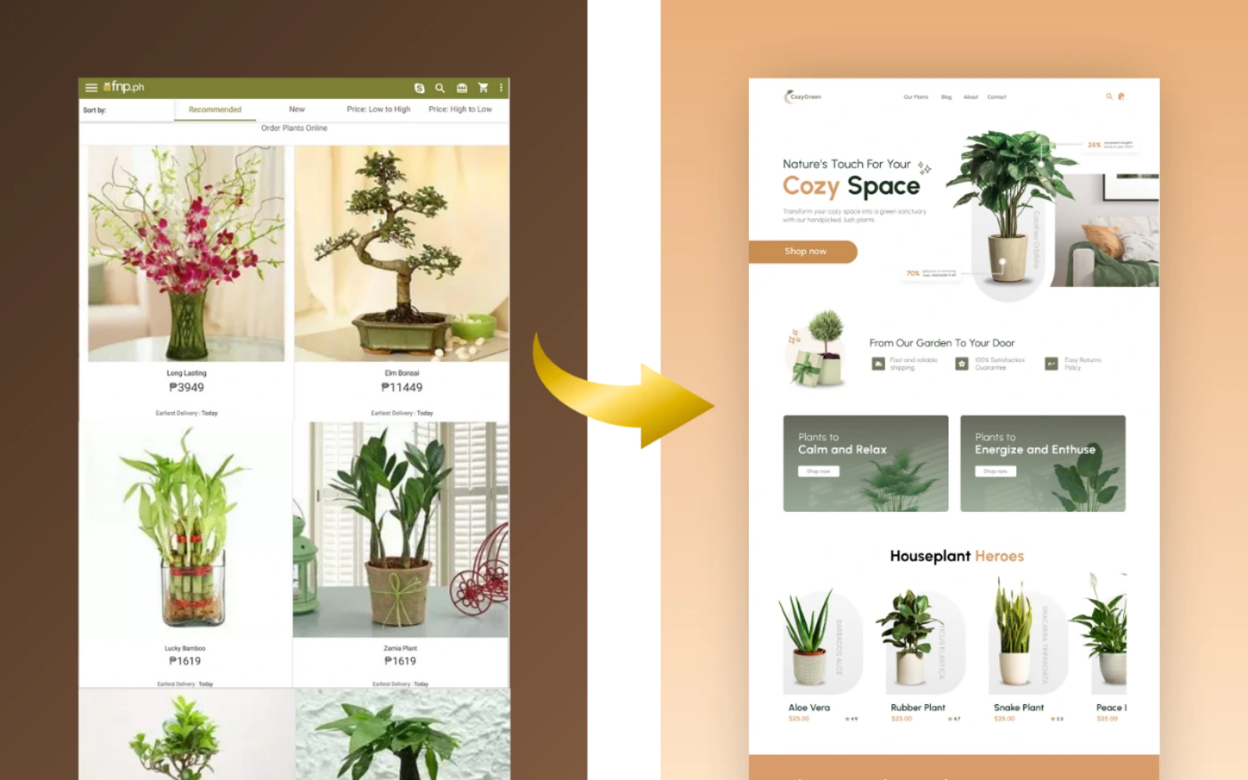 Plant store redesign preview